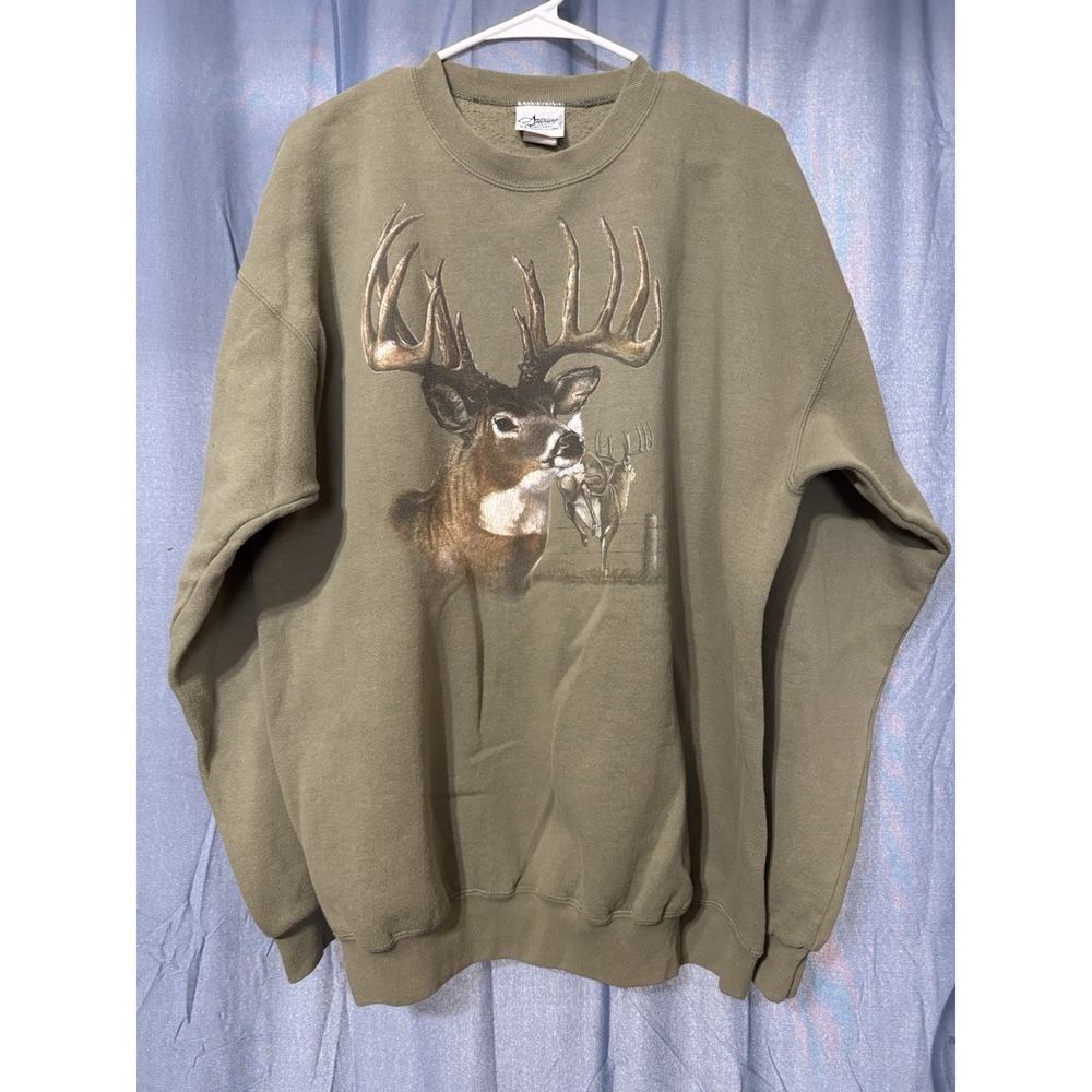 Vintage Artisans Sweatshirt XL Deer Hunting Made In USA